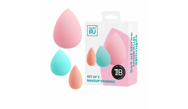 Make-up Sponge Ilū Esponjas Lote Multicolour 3 Pieces
