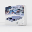 Gembird external DVD writer USB-02-SV DVD±RW, silver