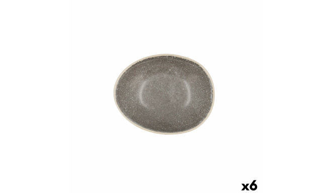 Bowl Bidasoa Gio 15 x 12,5 x 4 cm Ceramic Grey (6 Units)