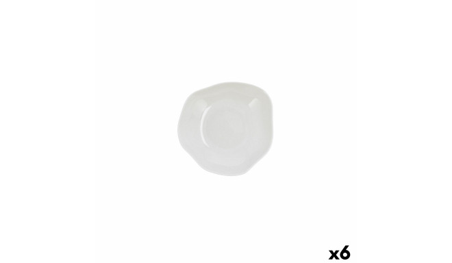 Appetizer Set Ariane Earth White Ceramic Ø 17 cm (6 Units)