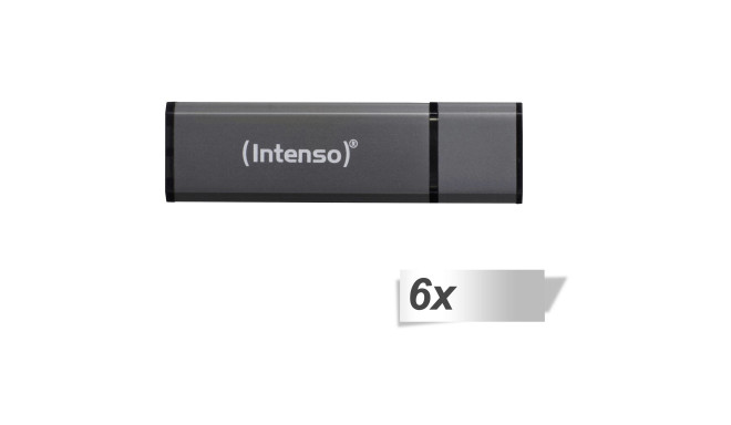 6x1 Intenso Alu Line anthracite 16GB USB Stick 2.0