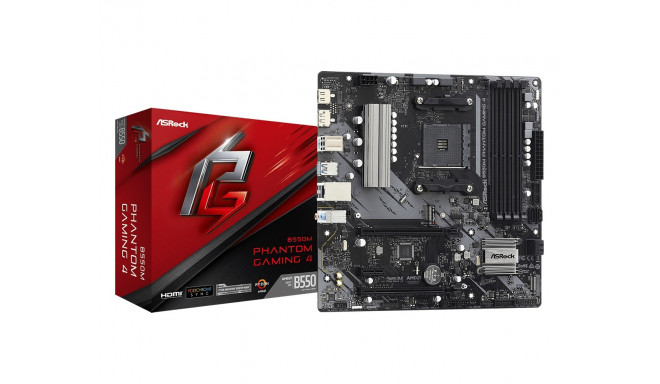 Asrock B550M Phantom Gaming 4 Socket AM4 micro ATX AMD B550 emaplaat