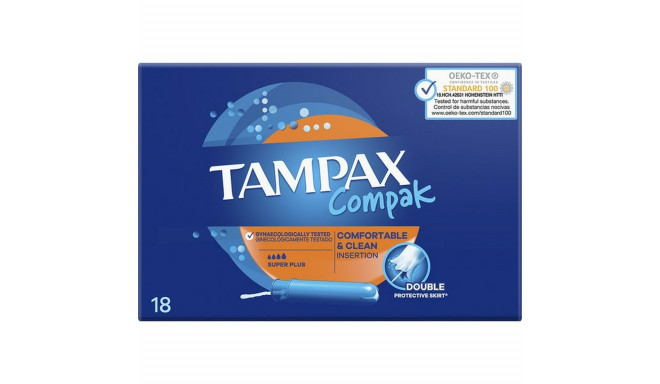 Super Plus tampoon Tampax Tampax Compak Aplikaator 18 Ühikut
