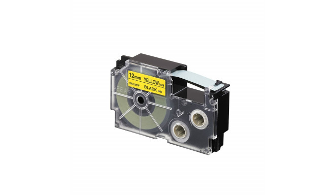 Lamineeritud Lint Sildimasinatele Casio XR-11YW Kollane Must