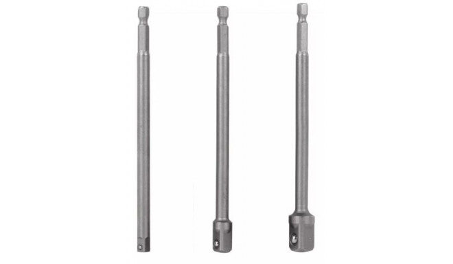 1/4" kuuskant pikkade adapterite kmpl 3tk (1/4" - 3/8" - 1/2") Truper®