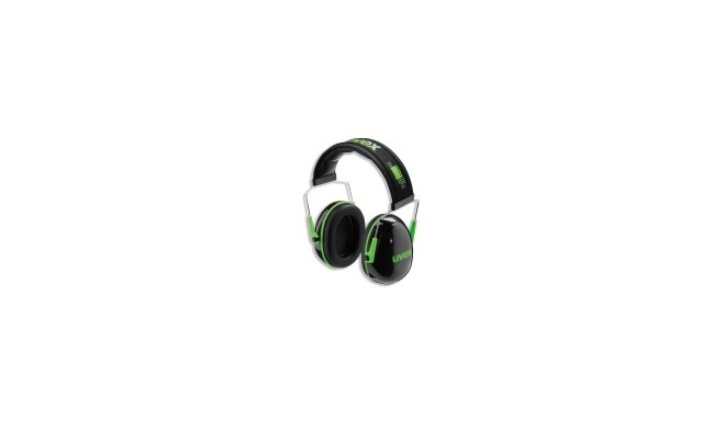 Earmuffs K1. SNR: 28dB, black/green. Soft head band. Ultra light - only 171 g.