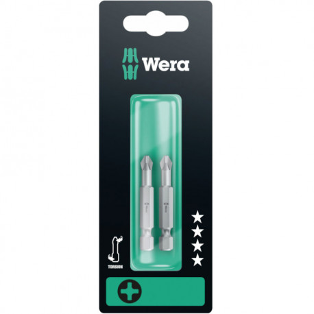 Wera Torsion otsakud, 2 x PH2 x 50mm, 851/4 TZ, jaepakend