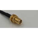 CABLE 0032 - 15 cm RG316, SMA-F / 3.5mm Mono for Tecsun receivers