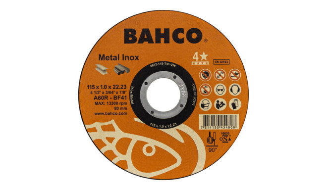 Cutting disc A46R INOX+Fe T41 125x1.0x22.23mm (25pcs)
