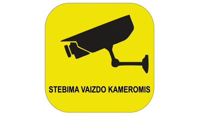 STICKER SURVEILLANCE CAMERA 125X125MM