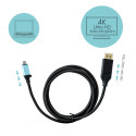 i-tec USB-C do Display Port Adapter kablowy 1x DP 4K Ultra HD/60 Hz 150cm kompatybilny z Thunderbolt
