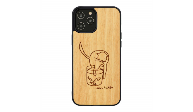 MAN&WOOD case for iPhone 12 Pro Max cat with red fish