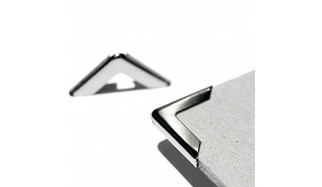 Metal corners for folders Displast 100 Units Silver nickel