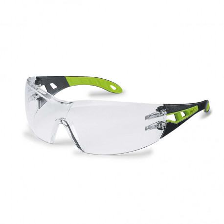 Safety glasses Uvex Pheos, clear lens, supravision excellence (anfi scratch, anti fog) coating, blac