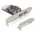 DeLOCK 2x USB 3.0 PCI Express card interface cards/adapter Internal USB 3.2 Gen 1 (3.1 Gen 1)