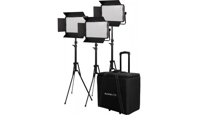 Kit Nanlite 3 light kit 1200DSA w/Trolley Case & Light Stand