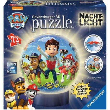 Ravensburger Puzzle Ball Night Light Paw Patrol 72 -  118427
