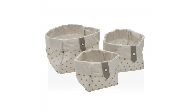 Basket set Versa Stars Polyester 14 x 14 x 14 cm Textile