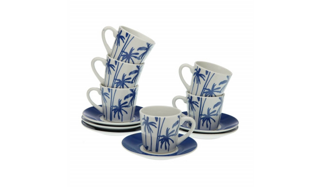 Set of 6 Cups with Plate Versa Marina Porcelain