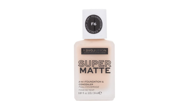 Revolution Relove Super Matte 2 in 1 Foundation & Concealer (24ml) (F6)