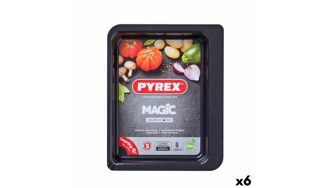 Ahjuvorm Pyrex Magic Ristkülikukujuline 26 x 18 cm Metall 6 Ühikut