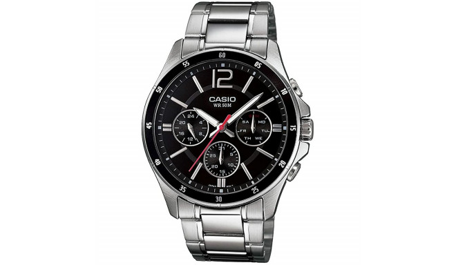 Men's Watch Casio MULTIFUNCTION CALENDAR - BLACK Black Silver (Ø 43,5 mm) (Ø 35 mm)