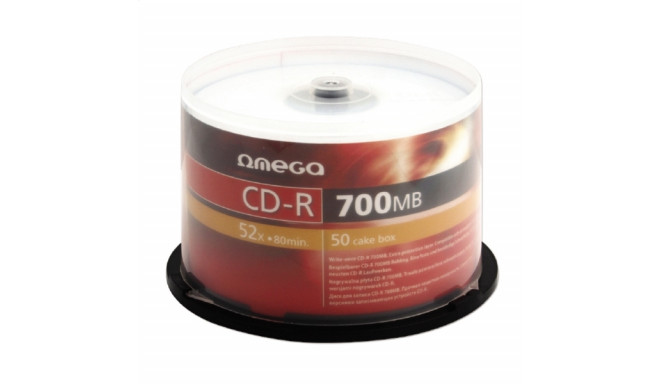 Omega CD-R 700MB 52x 50pcs Cake Box (56352)