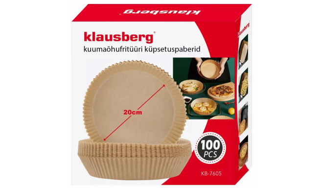 Klausberg kuumaõhufritüüri küpsetuspaberid 100 tk 20cm KB-7605