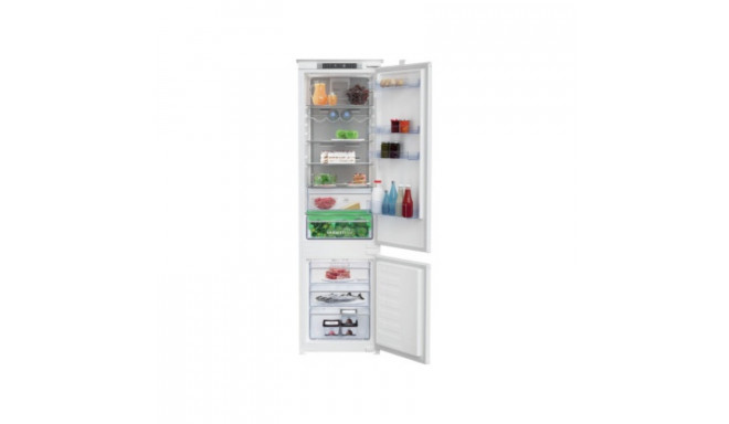 BEKO Refrigerator BCNA306E4SN Built In, 193.5cm, Energy class E, HarvestFresh, Neo Frost, Metal Wall