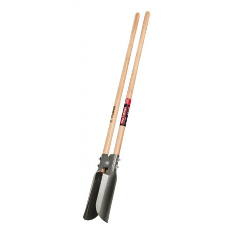 Truper atlas pattern post hole digger with wooden handles, 149cm
