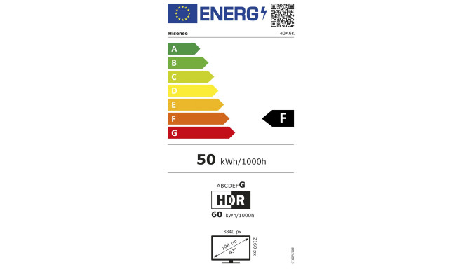 Hisense TV 43A6K 43"