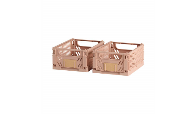 Set of Stackable Organising Boxes Sand 3,3 L