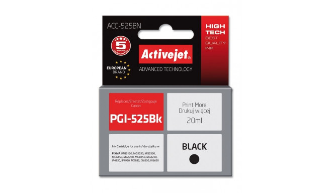 Activejet ACC-525BN ink (replacement for Canon PGI-525Bk; Supreme; 20 ml; black)