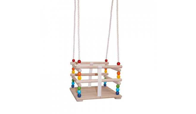 Woody 10315 Wooden color Swing with backrest 