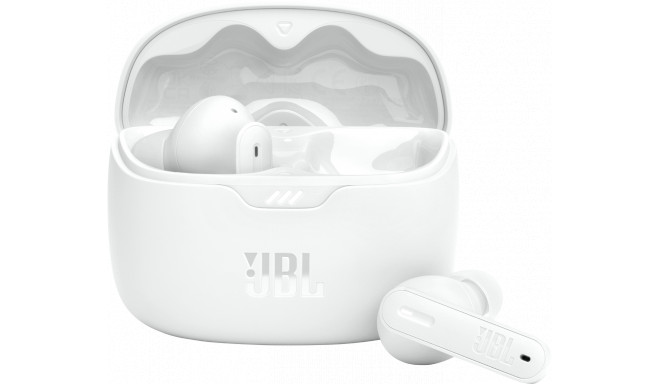 JBL wireless earbuds Tune Beam, white