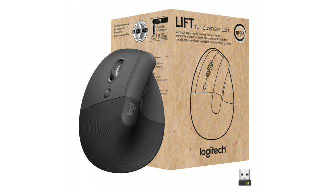 LOGITECH LIFT ÄRILE VASAKULE - GRAFIIT / MUST - EMEA