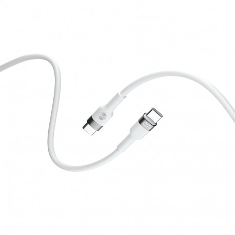 Forever Flexible cable USB-C - USB-C 2,0 m 60W white
