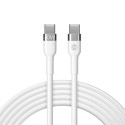 Forever Flexible cable USB-C - USB-C 2,0 m 60W white