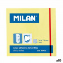 Стикеры для записей Milan 76 x 76 mm Белый Жёлтый (10 штук)