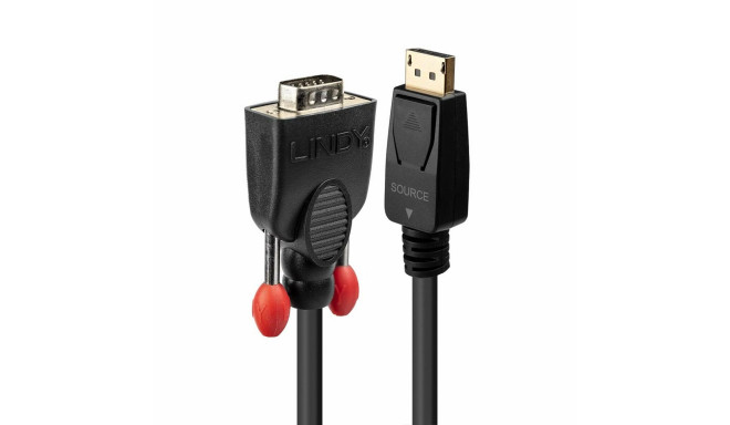DisplayPort to VGA adapter LINDY 41941 Black 1 m
