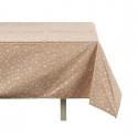 Tablecloth Jacquard Spots Beige (140 x 180 cm)