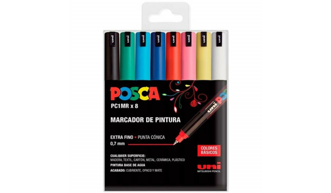 Marķieru komplekts POSCA PC-1MR Daudzkrāsains