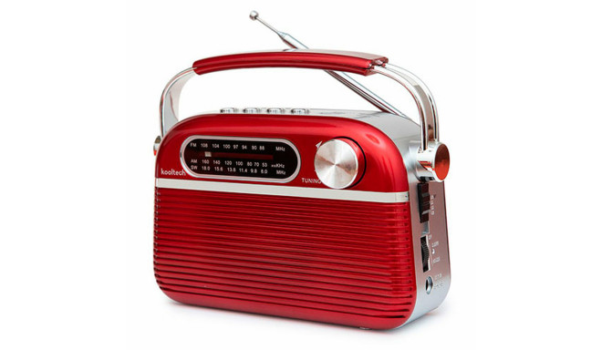 Portatīvais Bezvadu Radio Kooltech Sarkans Vintage