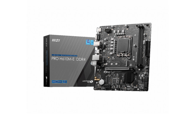 MSI | PRO H610M-E DDR4 | Processor family Intel | Processor socket  LGA1700 | DDR4 DIMM | Memory slo