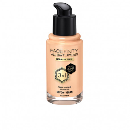 MAX FACTOR FACEFINITY ALL DAY FLAWLESS 3 IN 1 base de maquillaje #N42-ivory 30 ml