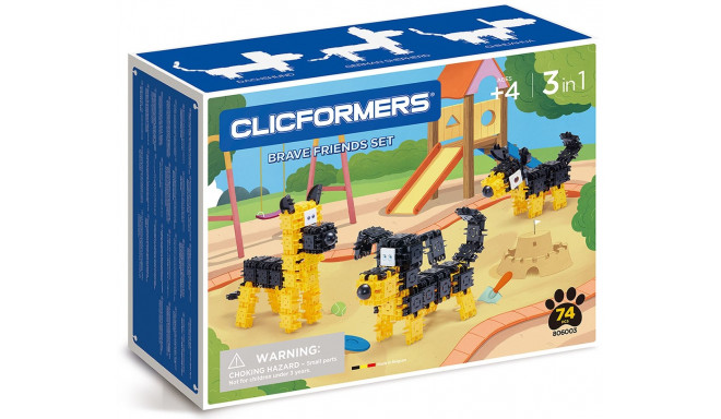 Clicformers konstruktor Vaprad sõbrad 3in1, 74 osa