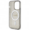 Guess case for iPhone 14 Pro Max 6,7" GUHMP14XHCMCGK black hardcase Magsafe IML Glitter Gold