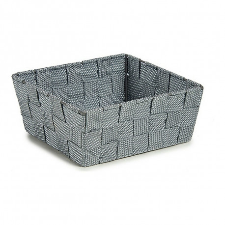 Basket Kipit A3-6929A9 A3-6929A9 Grey Polyester Cloth Braiding 18 x 8 x 21 cm 21 x 8 x 18 cm