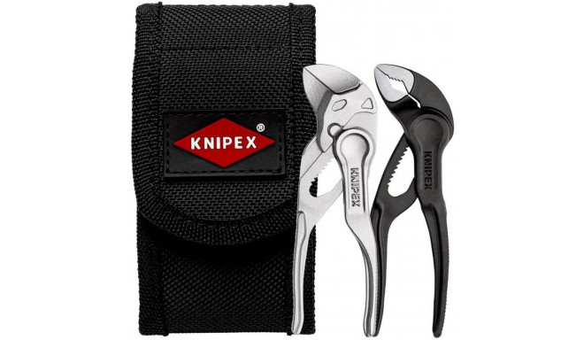 KNIPEX pliers set XS with bag, 2 pieces (black, in tool belt bag)