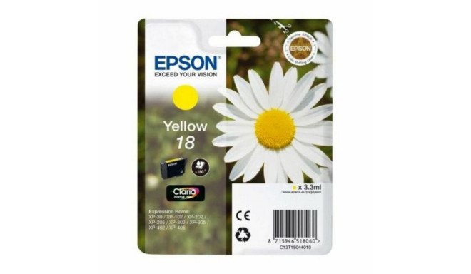 Originaalne Tindikassett Epson C13T18044012 Kollane